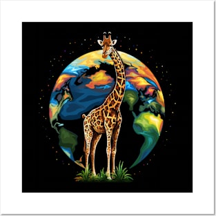 Giraffe Earth Day Posters and Art